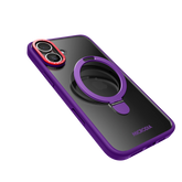 MICRODIA CRYSTAL RING Matte Protective iPhone Case with Kickstand - Deep Violet